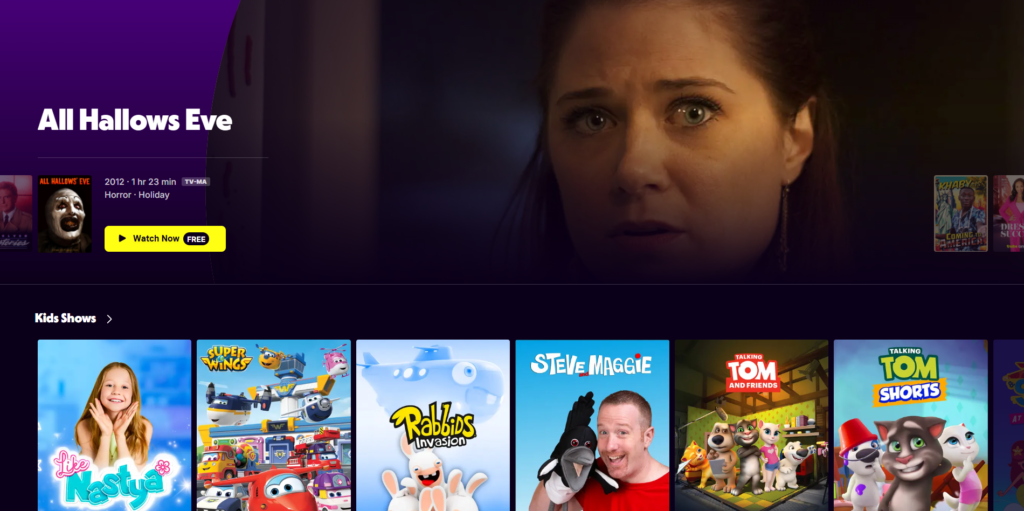 TUBI interface